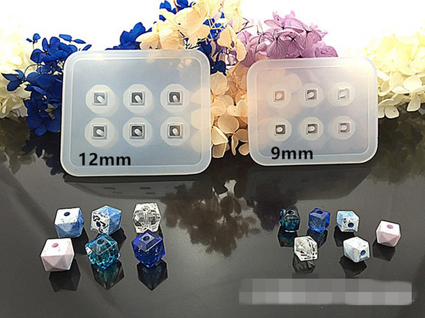 Square diamond Shape Silicone Pendant Mold Making Mould Jewelry Tool 9mm 12mm