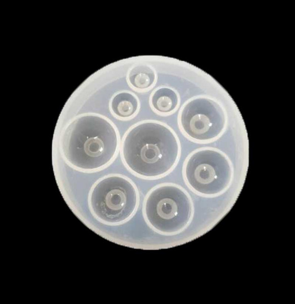 1pcs 9 different sizes Crystal Glue Round Cabochon Moulds Silicone Mould Handmake Dome Craft DIYJewelry Tool free shipping