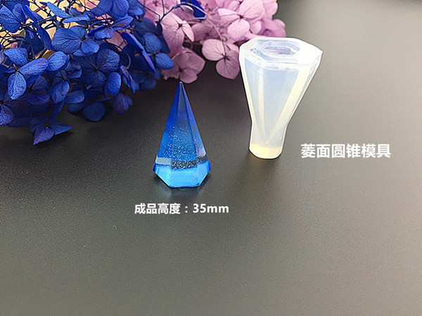 1pcs Hot selling Conical Silicone Mould DIY Resin Decorative Craft Jewelry Making Mold epoxy resin molds 35mm