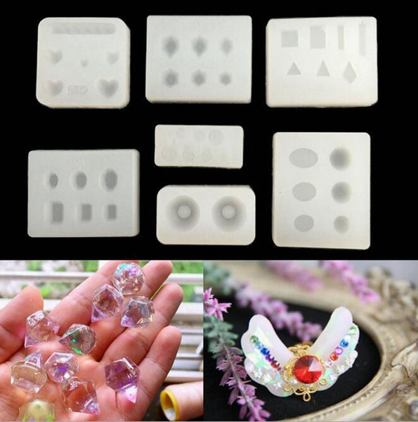 Gem Love Shape Silicone jewelry molds For Earrings Pendant Ring Specimen,Fondant Cake Decorating Tools ,UV Epoxy Handcraft Accessories