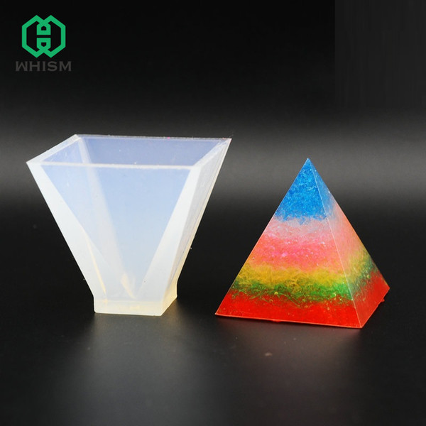 Wholesale Pyramid Epoxy Resin Jewelry Molds Charms Pendant Gemstone Handmade Tool Crystal Silicone Model