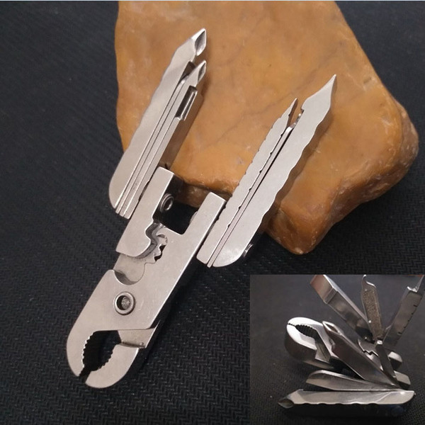 Stainless Steel 15-in-1 Multi-tool Pliers Portable Emergency Tool Folding Non-slip Pincers For Daily Life Support FBA Drop Shipping G852F