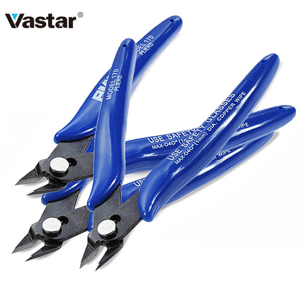 Vastar Electrical Wire Cable Cutters Cutting Side Snips Flush Pliers Nipper Anti-slip Rubber Mini Diagonal Pliers Hand Tools