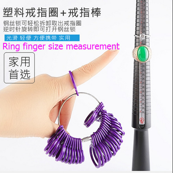 Plastic Ring Sizer Set Stick Mandrel Finger Gauge Measuring Sizes Jewelry Making Tool Measurer Tools 1-13 US Size