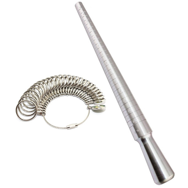 Jewelry Tool US Size Metal Ring mandrel Ring size(1-13) Finger size Measure Tools