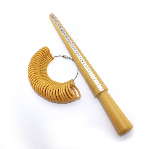 Plastic Ring Sizer Kit Mandrel Finger Ring Gauge Sizer Stick Measuring Tool for Jewelry Making HK Size(1-33)