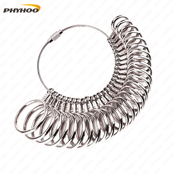 Phyhoo Metal Ring Sizer Finger Guage Sizing Measuring Jewelry Tool Size 0-13 27 Piece