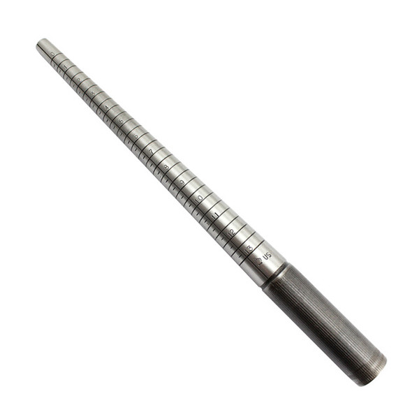 US Size 0-13 Metal Ring Mandrel Sizer Stick Gauge Jewelry Making Tool