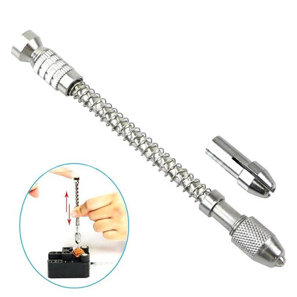 Hot 2018 Jewelry Tools New Mini Pin Vise Wood Spiral Hand Push Drill Chuck Micro Twist Bit Jewelry Tool