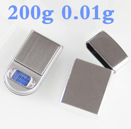 200g x 0.01g electronic Mini LCD Digital Pocket lighter type scale Jewelry Gold Diamond Gram Scale with backlight