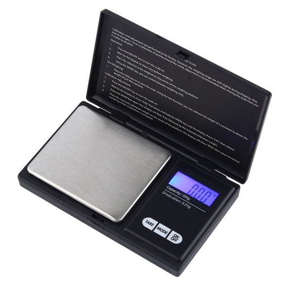 200g x 0.01g / 500g x 0.1g Mini Digital Scale LCD Electronic Capacity Balance Diamond Jewelry Weight Weighing Pocket Scales