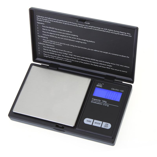 New Arrive 100g * 0.01g Mini LCD Electronic Digital Pocket Scale Jewelry Gold Diamond Weighting Scale Gram Weight Scales