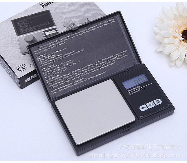 Mini Pocket Digital Scale 0.01 x 200g Silver Coin Gold Jewelry Weigh Balance LCD Electronic Digital Jewelry Scale Balance Black and silver