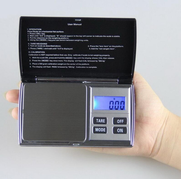 Pocket Digital Electronic Jewelry Kitchen Balance Scale Blue Lcd Backlight Display 0.1g x 1000g Weighing High Accuracy Jewelry Scales