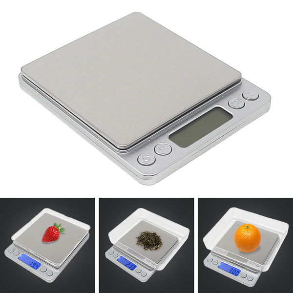 3000g/0.1g 500gx0.01g Electronic Kitchen Scale Weight Balance High Accuracy Jewelry Scales Food Diet Libra with 2 Strays