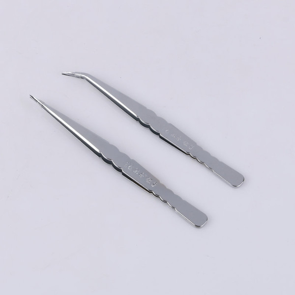 Stainless steel tweezers elbow pointed tweezers precision acne tweezers metal clip spot Wholesale