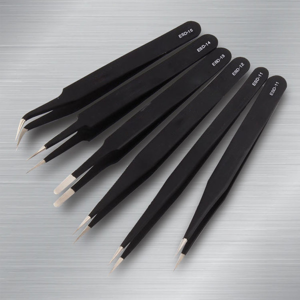 Stainless steel precision anti-static tweezers tip bend can be customized tool bird's nest CLIP grafting eyelash tweezers