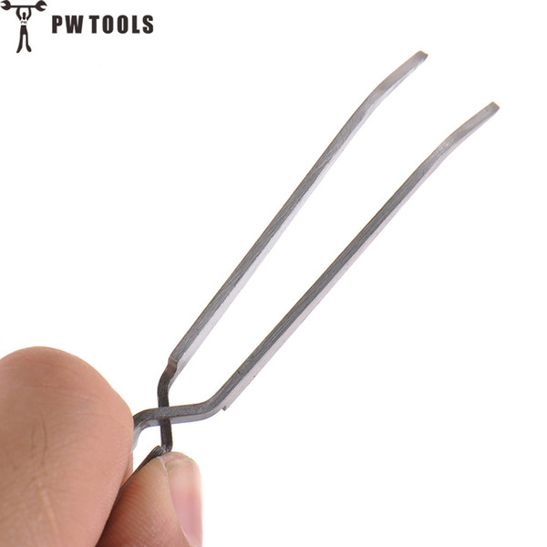 PW TOOLS Cross Lock Stainless Steel Reverse Action Tweezer Acrylic Nail Shaping Tweezers Maintenance Tools 145mm