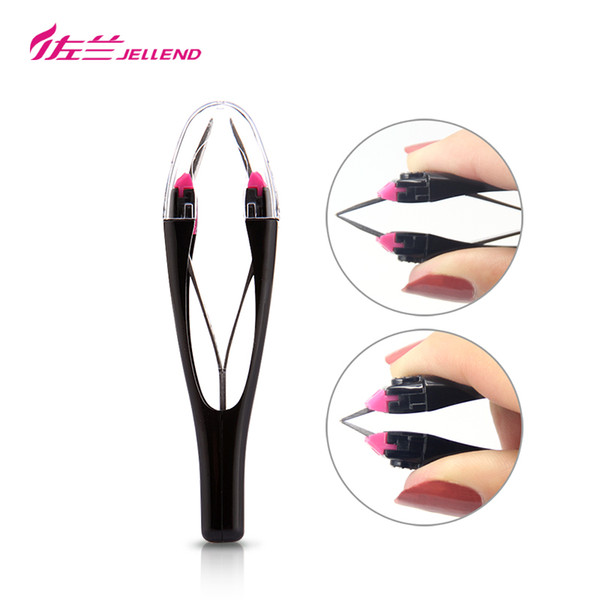 Jellend Automatically Non-slip Tweezers Cosmetic Hair Removal Tools with Jaw Cover Automatic Eyebrow Tweezer Retractable Tweezer