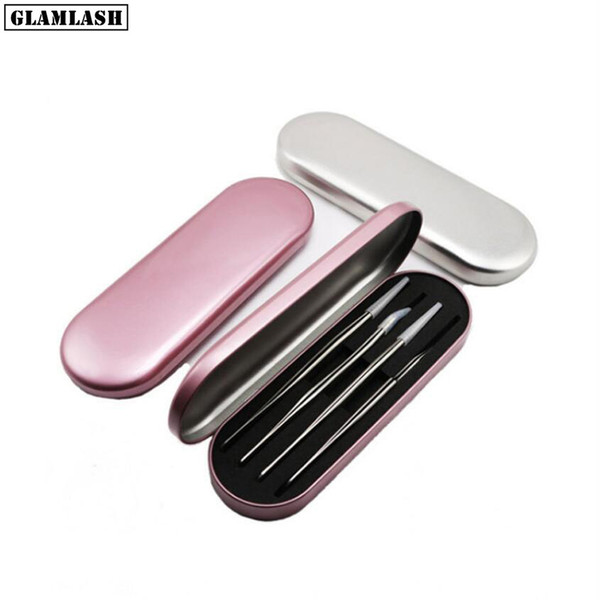 GLAMLASH Portable eyelash tweezer storage box lash tweezers case Makeup Bag Protective Brushes Pencil Eyeliner Case Organizer
