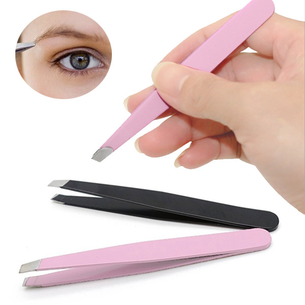 LNRRABC Sale Convenient Effective Eyebrow Tweezer Eyelash Extension Tweezers Eyebrow Removal Pink And Black Sanding