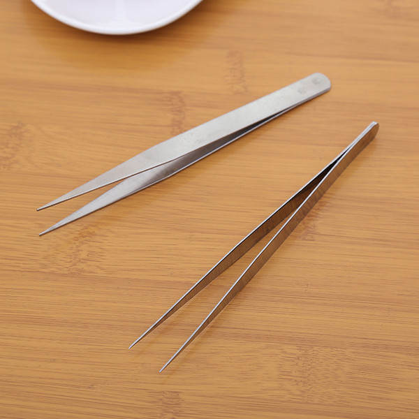 Supply of multi-functional utensils stainless steel tweezers quality safety life gadget stainless steel straight-ended tweezers