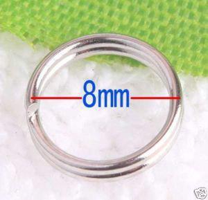 Free shipping Promotion/ New Arrival/ High-quality Silver Plated Split Ring 8mm, 500pcs/lot