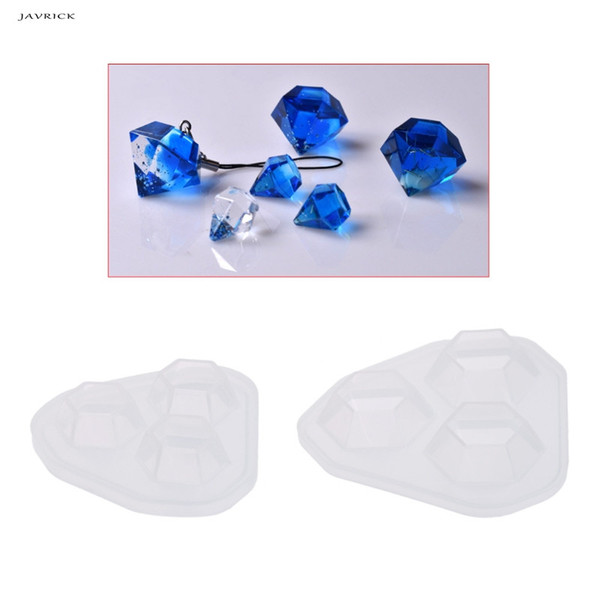 JAVRICK Transparent Silicone Diamond Shaped Jewelry DIY Cake Decoration Dessert Handmade Tools resin s for jewelry