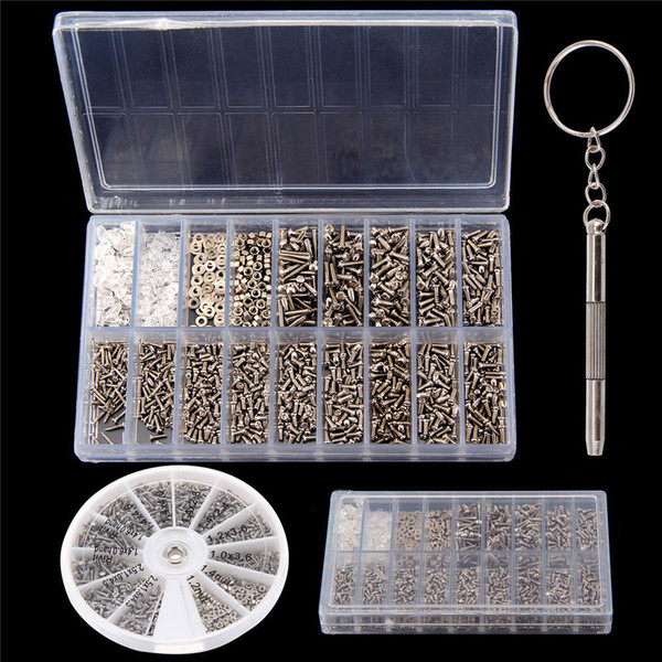 1000 Tiny Micro Glasses Set Sunglasses Spectacles Screws Repair Kit Screwdriver