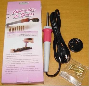 1set Hot Fix Rhinestone Applicator Wand W/ 7 tips suit for 110V/220V#20636