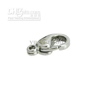 IN BULK 30PCS/lot,Good Necklace Parts,316L Stainless Steel SILVER 15mm Lobster Clasps hOOK