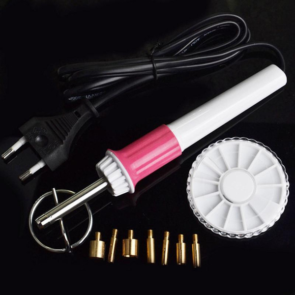 DIY Tools Set Rapid Heating Up Hot Fix Wand Gun 1pcs 12 Cells Box As Gift White Hotfix Rhinestone Applicator H210823