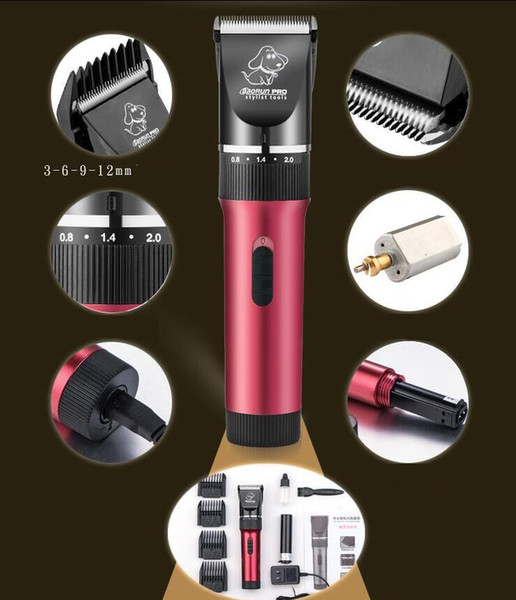 wholesle Professional Grooming Electric Rechargeable double head P6 Pet Dog Cat Animal Hair Trimmer Clipper Shaver Razor Set Cutting Machine