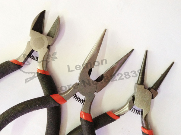 Wholesale-Free shipping!!! 3pcs/lot Plier For Jewelry, ferronickel jewelry mixed style end-cutting plier,Sold by Set