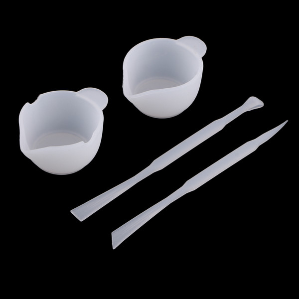 4pcs Silicone Epoxy Resin Mixing Cups Distribution Measuring Cup & Stirring Rods Stick DIY Resin Glue Tools for Jewelry Making