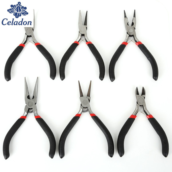 Hot Sale Multi-size Mini Black Stainless Steel Bent Crimping Pliers For DIY Beading Jewelry Making Pliers Fix Hand Jewerly Tool