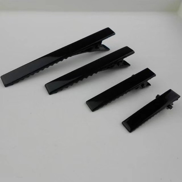 50pcs/lot 7 sizes Black New Prong Barrettes & Brooch Clips Finding, Alligator clips, Crocodile Clips Fit Jewelry DIY