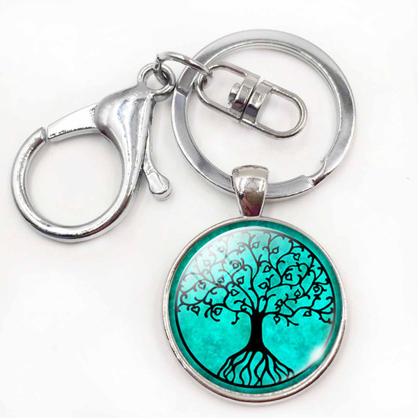 Tree of Life Keychain Tree of Life Jewelry Nature Glass Dome Pendant Christmas Gift for Girls Bag Pendant