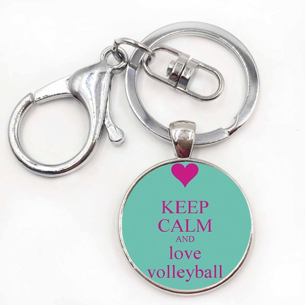 Brand Volleyball Sports keychain casual summer style men women fashion sports events gifts key chain ring jewelry