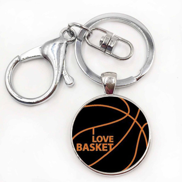 Brand Keep Calm and Love Basketball key chain ring holder women men basketball sports jewelry keychain keyring gift