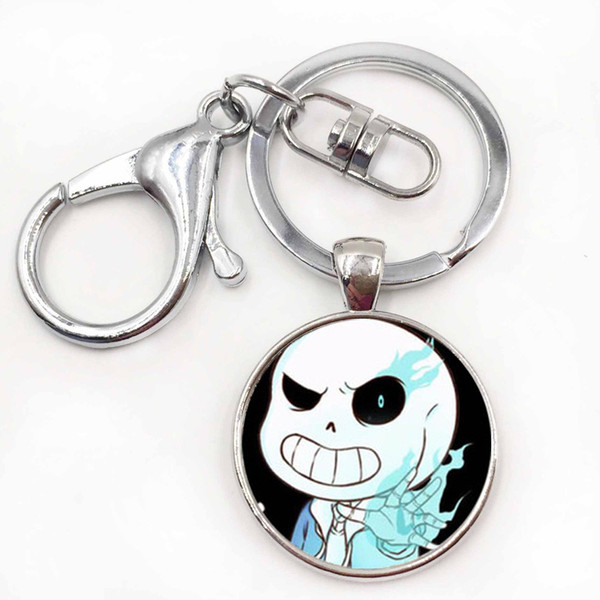 Undertale Game Gamer Gaming Men DIY Cool Fashion Silver Keychain High Quality Pendant For Key Steampunk Jewelry Gift For Women