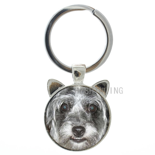 TAFREE 2019 hot selling dog keychain Long-Haired Rough Collie Mini Schnauzer Terrier Puppy Alaskan Malamute key chain ring holder CN754