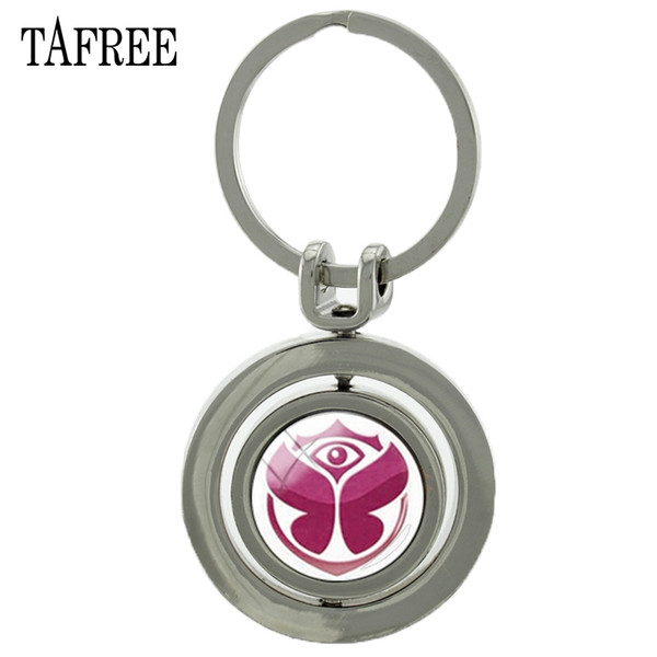 TAFREE Tomorrowland Revolving Pendant Keychain New Fashion Summer Electronic Music Festival Key Chain Keyring Fans Jewelry KC52