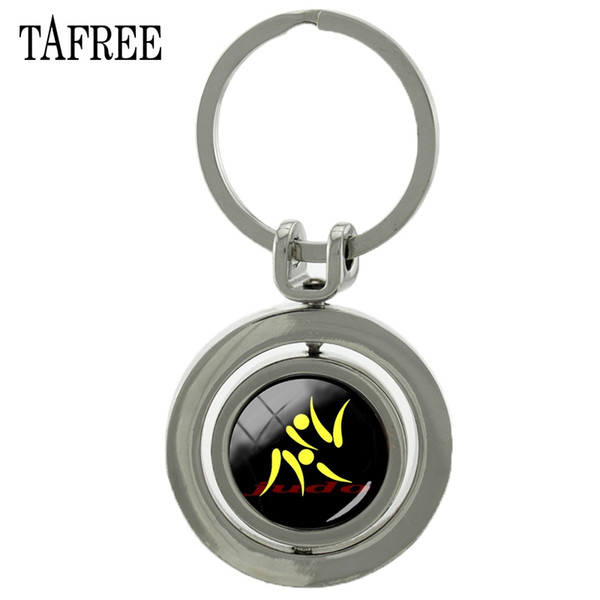 TAFREE JUDO Revolving Pendant Fashion Keychain Key Chain Karate New Key Ring Sports Fans Souvenir Jewelry Gifts SP589