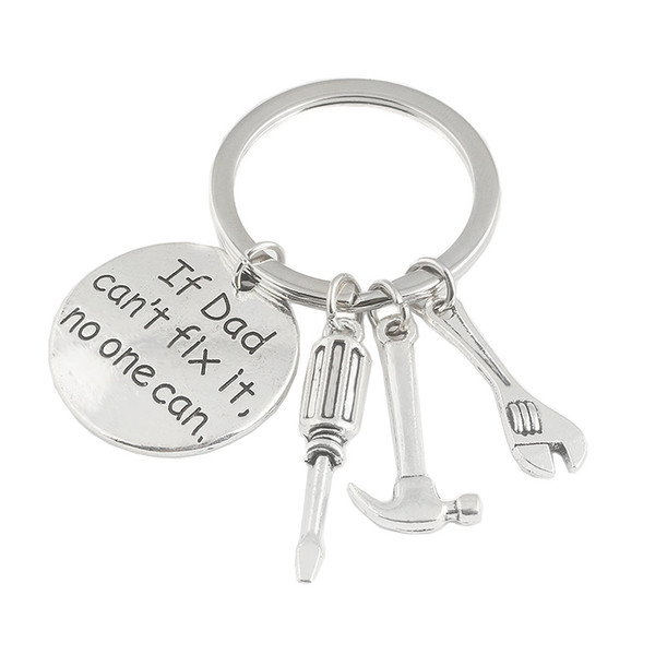 If Dad Can't Fix It No One Can Hand Tools Keychain Daddy Key Rings Father Key Chain For Keys Car Bag Key Ring Handbag Father Day Gifts NEW