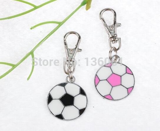 Vintage Silver Enamel Football Flowers Clover House Cat Santa Claus Head Key Chains For Keys Car DIY Bag Key Ring Keychain Z2085