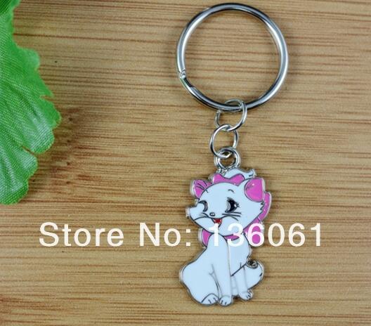 Vintage Silver Flower Cross Cat Clover Roller Skate Peace Sign swan Maple Leaf House Hot air balloon KeyChain For Car Key Ring Jewelr