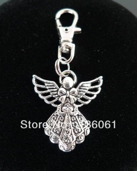 New Arrival Direct Selling Vintage Silver Bowknot Guardian Angel Lobster Swivel Clasp Key Ring for Keys Car Diy Bag Handbag Gift Chains