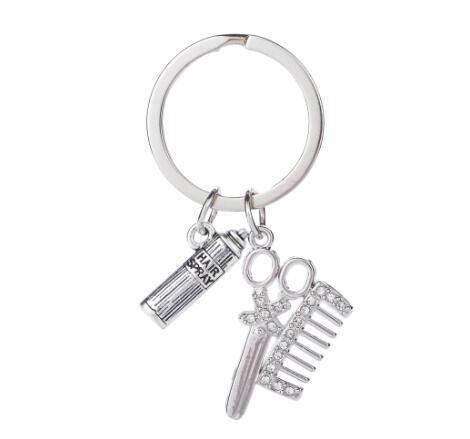 lemegeton Newest Hotselling Dropshipping Fashionable Luxury All Types Hairdressing Charms Custom Metal Key Chain Keychains Retail