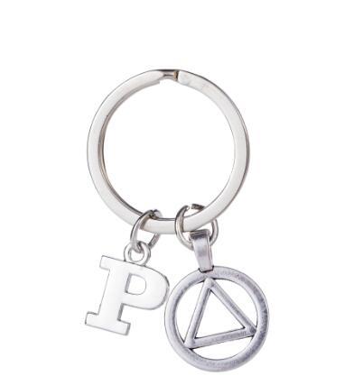 lemegeton Fishhook Wholesale China Different Types Metal Key Chain Keychains With Geometry And Letter P Charm